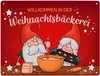 Willkommen in der Weihnachtsbäckerei Metallschild XXL in Produktbild-Vorschau 1