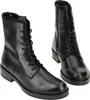 A pair of black leather lace-up boots are displayed against a white background. Produktbild-Vorschau
