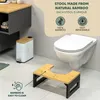 sgabello da toilette eluno, poggiapiedi in bambù, Anteprima dell’immagine prodotto 6