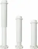 Three white adjustable furniture legs of different heights. Náhled obrázku produktu