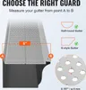 An image showing how to measure a gutter for a gutter guard. Produktbild-Vorschau