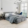 Polsterbett Doppelbett 140x200 cm Samt grau | mit Produktbild-Vorschau 1