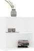 A white bookshelf with decorative items on its shelves. Podgląd zdjęcia produktu