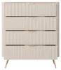 Highboard Kommode Lante 88 cm – 4 Schubladen – Beige / Produktbild-Vorschau 5