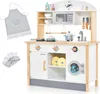 COSTWAY Kinderküche aus Holz, Spielküche inkl. 17 Zubehör, Produktbild-Vorschau 1