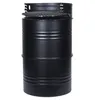 A black barrel-style BBQ grill and smoker. Produktbild-Vorschau
