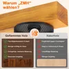 ZMH Deckenlampe Holz 3 flammig E14 Deckenleuchte Produktbild-Vorschau 2