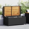 vidaXL Banc avec espace de rangement noir 100x50x52 cm Poly Voir les images du produit 2
