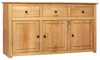 vidaXL Příborník 135 x 40 x 80 cm Masivní dřevo borovice Náhled obrázku produktu 7