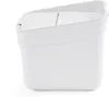 A white trash can with a slanted opening. Náhľad obrázku produktu