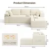 BEALIFE Ecksofa mit Recamiere rechts 4-Sitzer | Modulares Produktbild-Vorschau 2