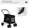 PawHut Hundewagen, Hundetrolley mit Kissen, faltbarer Produktbild-Vorschau 5