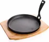 Teller Platte Gusseisen Pfanne Mit Holzbrett Banquet Produktbild-Vorschau 1