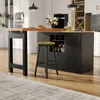 Flieks Drehbarer Bartisch mit Sideboard, Ausziehbarer Produktbild-Vorschau 3