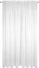 A white sheer curtain hanging from a curtain rod. Produktbild-Vorschau