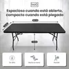 IvoQ Mesa plegable – 180 cm – aspecto ratán –  – mesa de Vista previa de la imagen del producto 2
