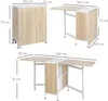 HOMCOM Klapptisch Esstisch Holz Metall Küche Wohnzimmer Produktbild-Vorschau 3