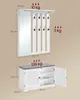 Schuhbank Wandgarderobe Set, Garderobe mit Spiegel, 8 Produktbild-Vorschau 7