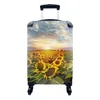 MuchoWow® Koffer Handgepäck Trolley Rollkoffer Kleine Produktbild-Vorschau 1