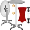 CASARIA® Table Basse Mange debout Aluminium - Table à Voir les images du produit 1