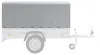 UNITRAILER Anhängerplane 200x106 cm Grau Hochplane 80 cm Produktbild-Vorschau 2