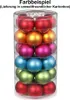 Weihnachtskugeln Mille Fiori 30 Stk 6cm + Haken Produktbild-Vorschau 2