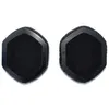 Two black hexagonal ear pads for headphones are shown against a white background. Produktbild-Vorschau