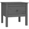 vidaXL Bočný stolík Grey 50x50x49 cm Borovicový masív Náhľad obrázku produktu 1