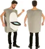 Toiletten Kostüm Verrücktes WC für Erwachsene von Vorne und Hinten beidseitig Produktbild-Vorschau