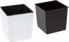Two square planters, one white and one black, are shown side-by-side against a white background. Anteprima dell’immagine prodotto