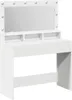 vidaXL Coiffeuse avec étagère Blanc 100 x 41 x 135 cm Bois Voir les images du produit 1