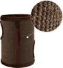 A close-up view of a brown sisal scratching post for cats, with a magnified section showing the texture of the sisal material. Podgląd zdjęcia produktu