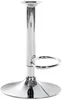 A chrome-plated bar stool base with a footrest ring and a circular base. Podgląd zdjęcia produktu