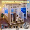 Flieks Etagenbett 140x200cm mit Treppe und Led, Jugendbett Produktbild-Vorschau 6