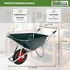 Schubkarre 100 L mit Kunststoffmulde bis 250 kg Stahlrahmen Produktbild-Vorschau 3