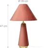 Lampada da tavolo Relaxdays, paralume in velluto e base in Anteprima dell’immagine prodotto 4
