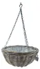 Hangekorb - D40 cm - Rattan geflochten - Hangepflanze - an Produktbild-Vorschau 2