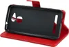 A red flip-style phone case is shown open, revealing the black interior where a phone would be placed. Podgląd zdjęcia produktu
