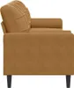 vidaXL Sofa 3-Sitzer mit Zierkissen Braun 210 cm Samt Produktbild-Vorschau 4