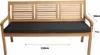 Bankkissen 150×50×7 cm schwarz – Sitzkissen für Gartenbank Produktbild-Vorschau 3