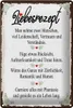 Blechschild Liebesrezept nehme 2  Menschen Retro, 30 x 20 Produktbild-Vorschau 2