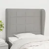 vidaXL Kopfteil mit Ohren Hellgrau 93x23x118/128 cm Stoff Produktbild-Vorschau 2