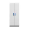 Drehtürenschrank JONAS 06 – Kinderschrank 80 cm Grau/Weiß Produktbild-Vorschau 3