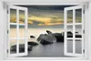 Wallario Poster mit Fenster-Illusion: Mystische Felsen im Produktbild-Vorschau 1