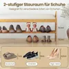 COSTWAY Ławka na buty z siedziskiem, ławka bambusowa, ławka Podgląd zdjęcia produktu 4
