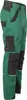 A pair of green and black work pants shown from the side. Produktbild-Vorschau