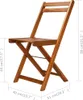 A wooden folding chair with dimensions indicated by text overlays. Anteprima dell’immagine prodotto