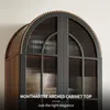 Vitrine 76x38.5x165cm aus MDF und Glas, schwarz mit Produktbild-Vorschau 8