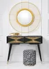 Casa Padrino Luxus Konsole Matt Schwarz / Antik Gold / Gold Produktbild-Vorschau 9