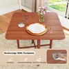 COSTWAY 90x90 cm opklapbare eettafel, eettafel voor 2-4 Productafbeelding-voorbeeld 5